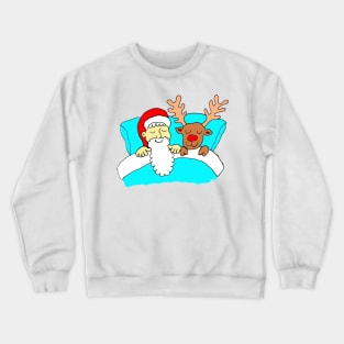 Santa and Rudolf on Boxing Day Crewneck Sweatshirt